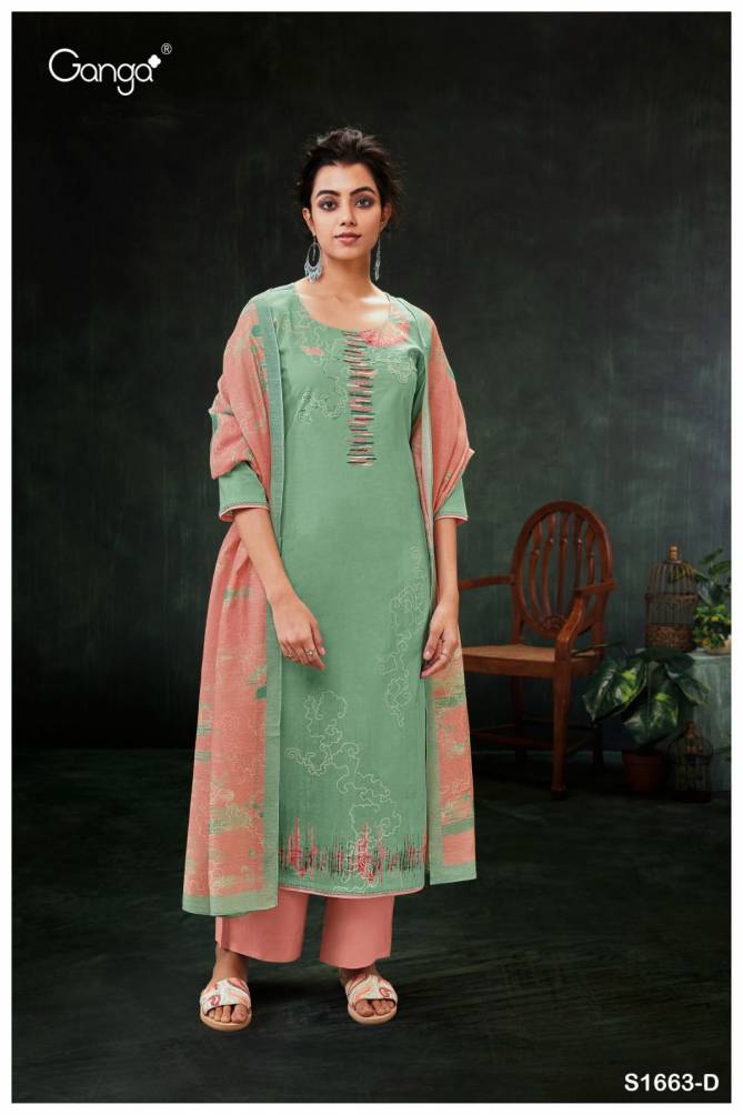 Neetu S1663 By Ganga Cotton Salwar Suits Catalog